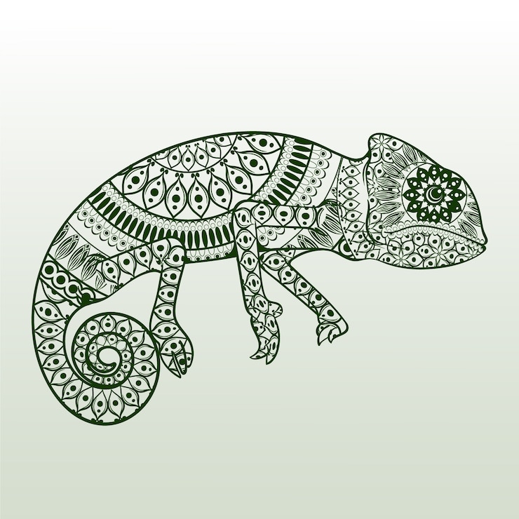 Free Vector hand drawn animal mandala illustration