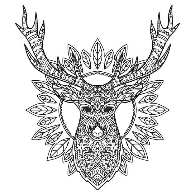 Free vector hand drawn animal mandala illustration