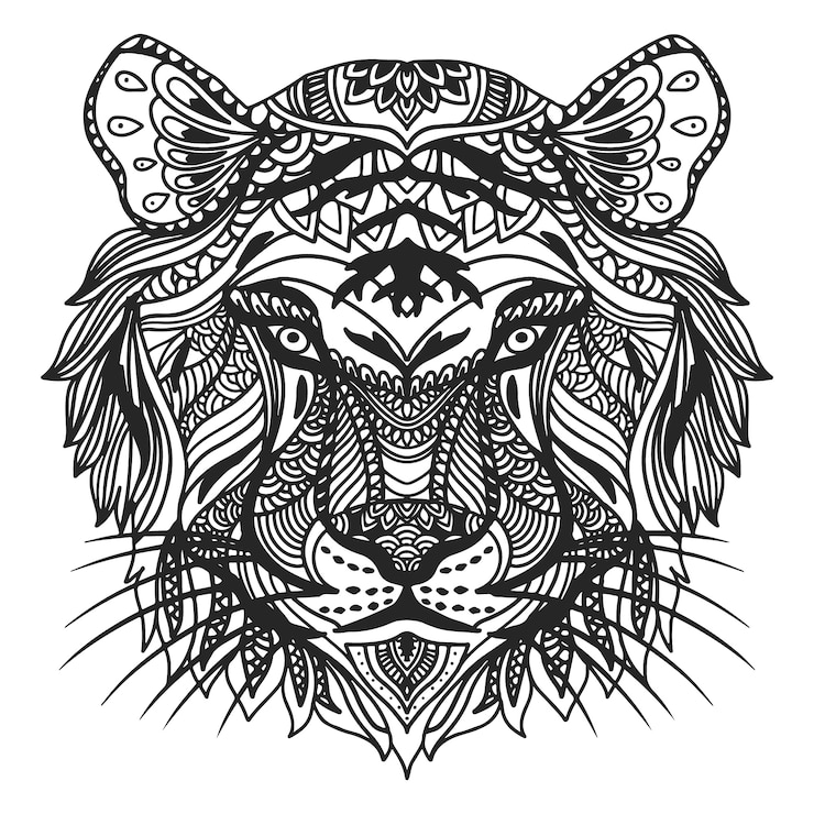Free Vector hand drawn animal mandala illustration