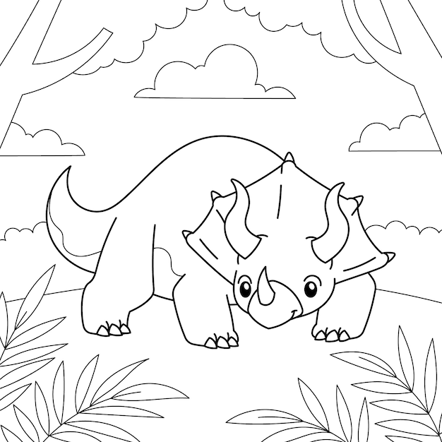 Hand drawn animal outline illustration