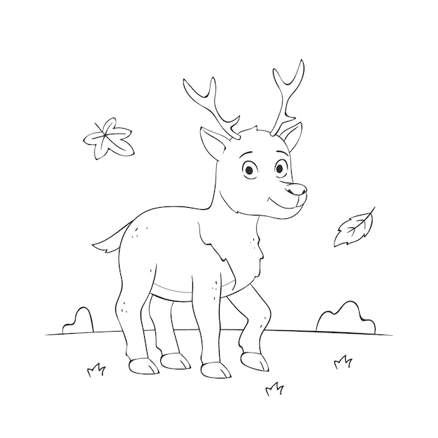 Hand drawn animal outline illustration