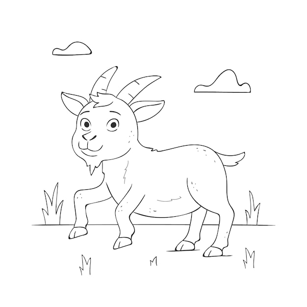 Hand drawn animal outline illustration