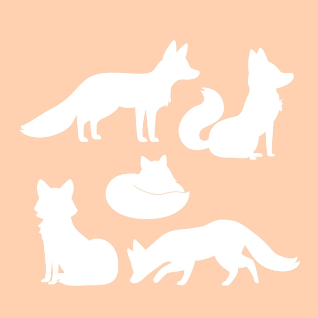 hand drawn animal silhouette illustration