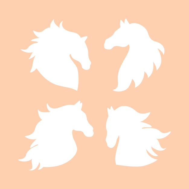 Free Vector hand drawn animal silhouette illustration