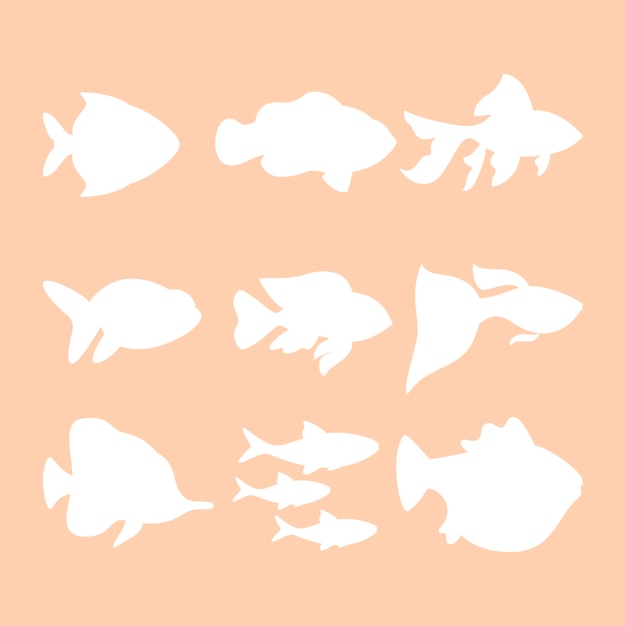 Free Vector hand drawn animal silhouette illustration