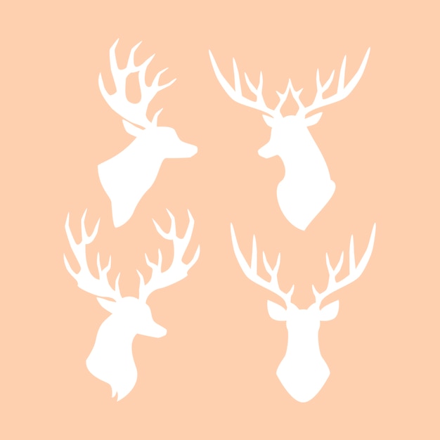 Hand drawn animal silhouette illustration