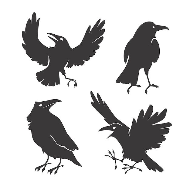 Hand drawn animal silhouette illustration – Vector Templates