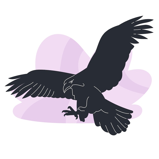 Free Vector hand drawn animal silhouette illustration