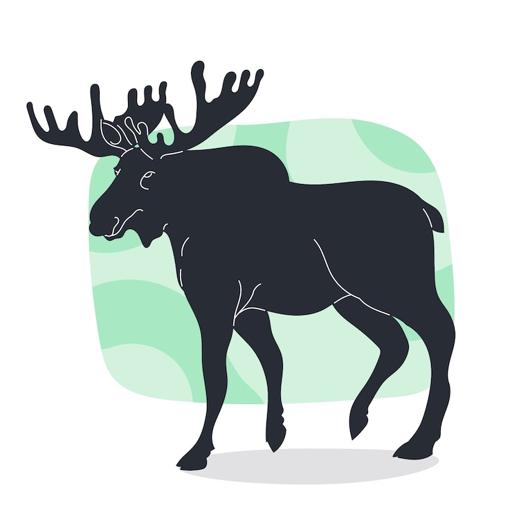 無料Vector 手描きの動物のシルエットイラスト