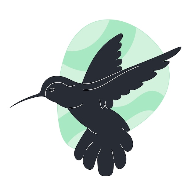 Hand drawn animal silhouette illustration