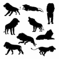 Free vector hand drawn animal silhouette