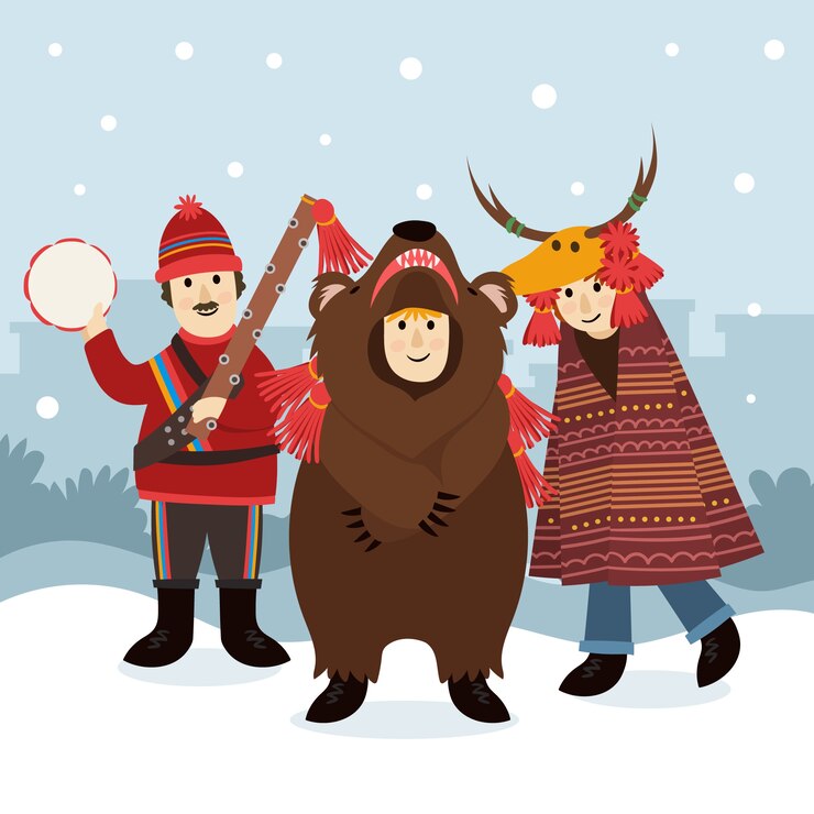 Free Vector hand drawn animal spirits tradition illustration