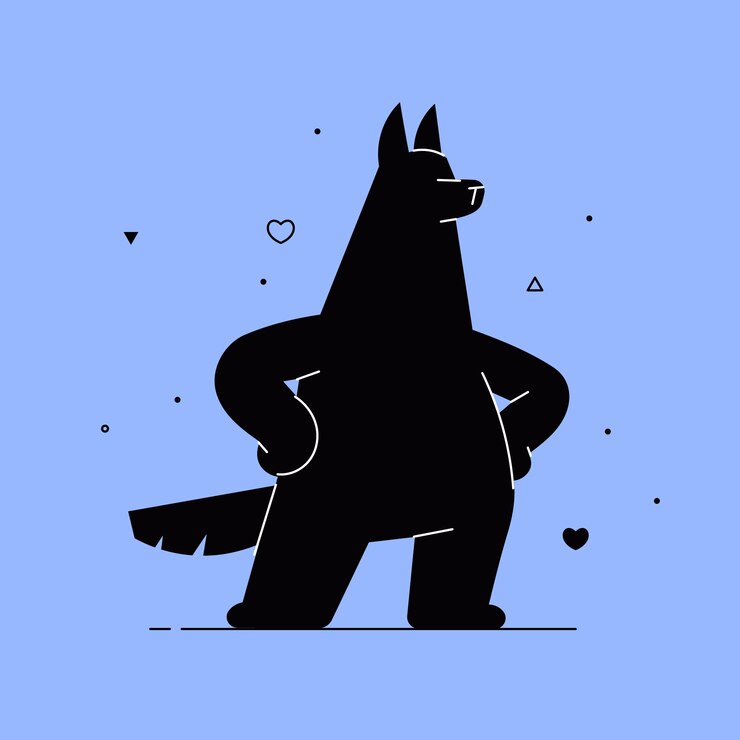 Free Vector hand drawn animals silhouette illustration