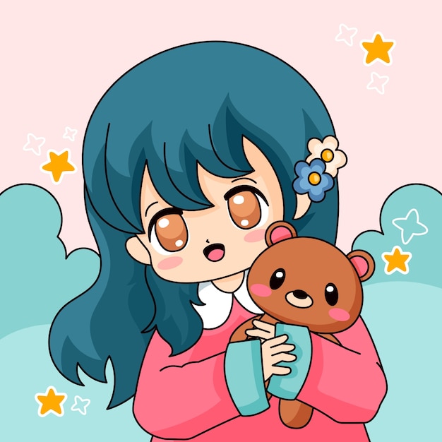 手描きアニメかわいいイラスト