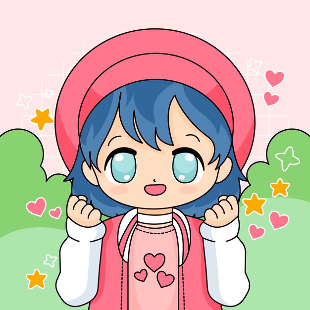 手描きアニメかわいいイラスト