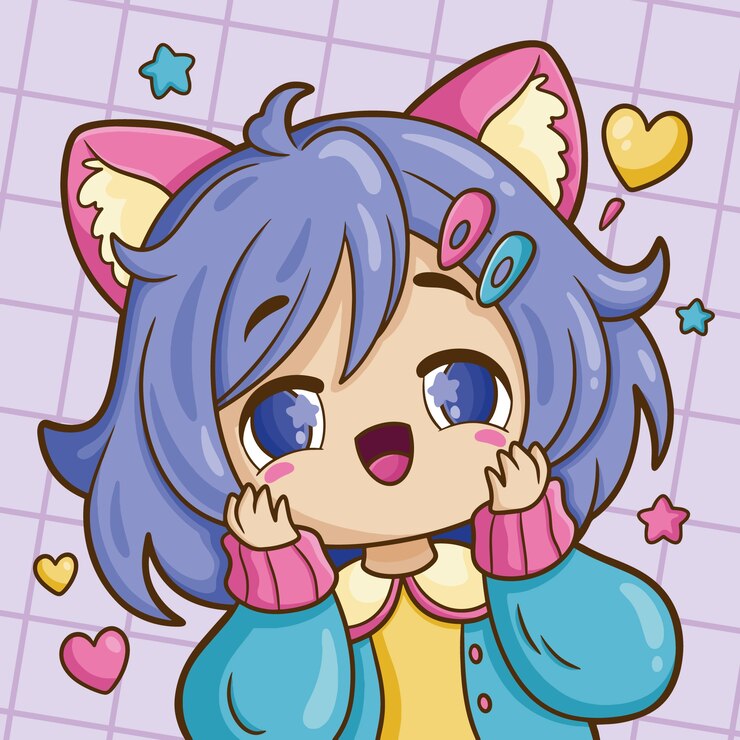 Free Vector hand drawn anime kawaii illustration
