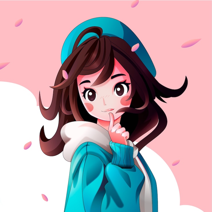 Free Vector hand drawn anime kawaii illustration