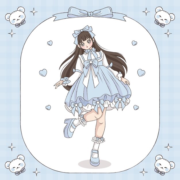 手描きアニメかわいいイラスト