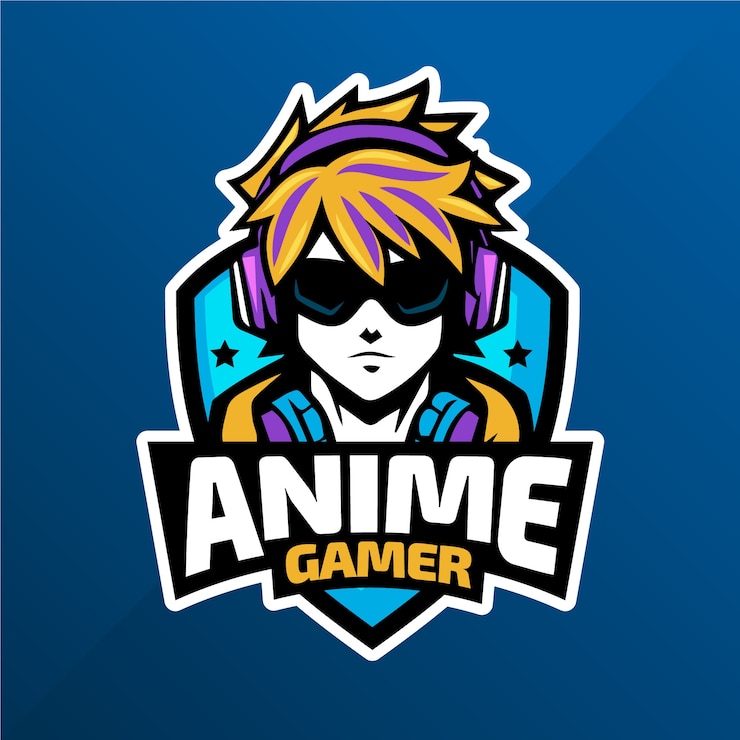 Free Vector hand drawn anime  logo design