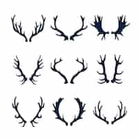 Free vector hand drawn antler silhouette