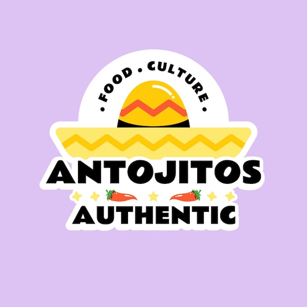 Hand drawn antojitos logo design