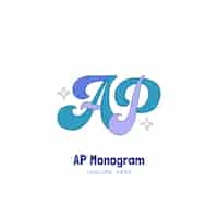 Free vector hand drawn ap monogram logo