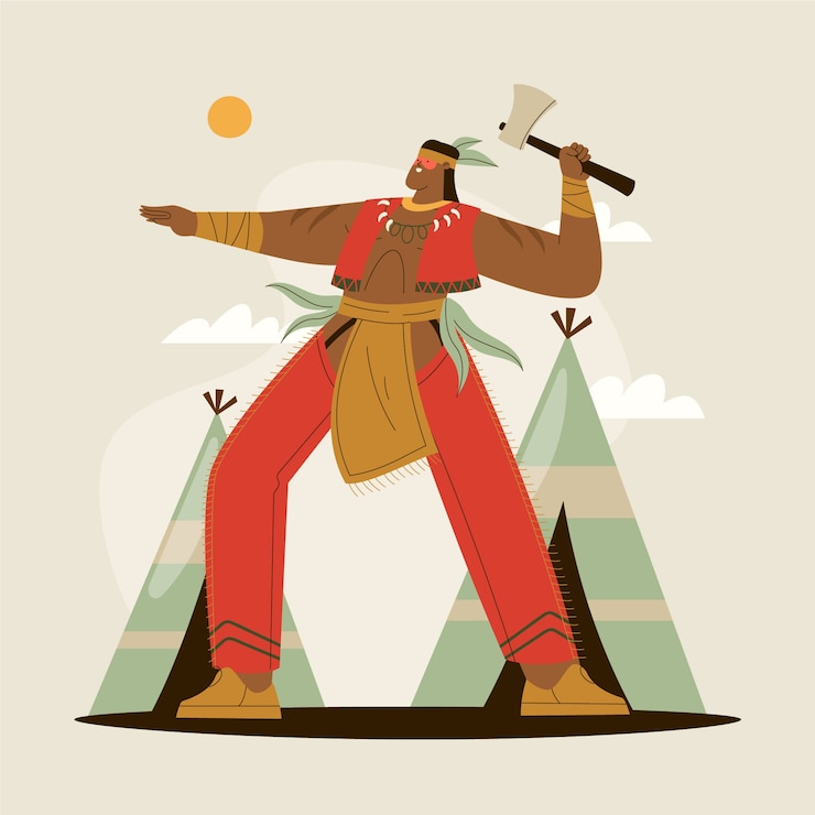 मुफ़्त वेक्टर hand drawn apache illustration