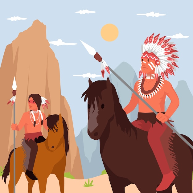 Free vector hand drawn apache illustration