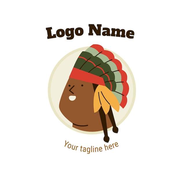 Free vector hand drawn apache logo design