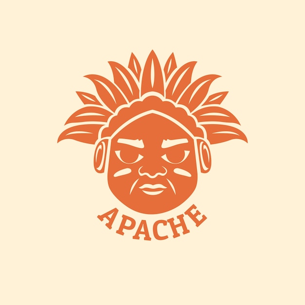 Free vector hand drawn apache logo design