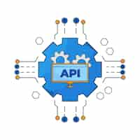 Бесплатное векторное изображение Нарисованная рукой иллюстрация api