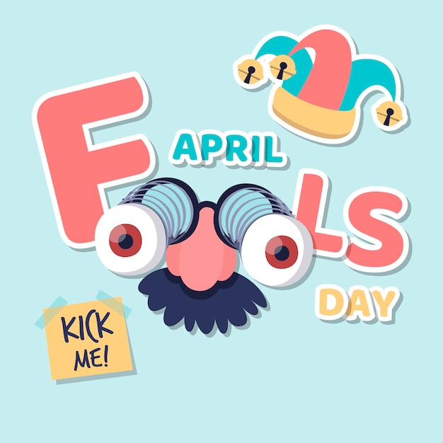 Free vector hand drawn april fools day concept