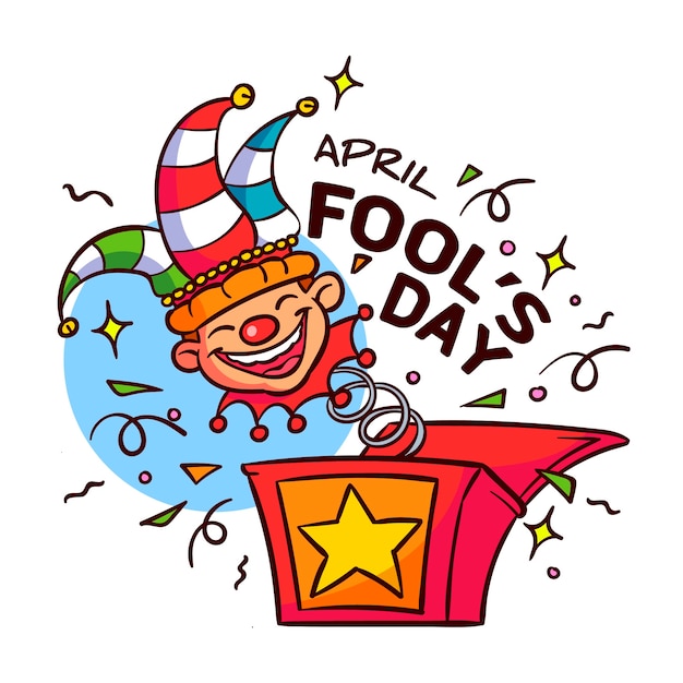 Free vector hand drawn april fools day concept