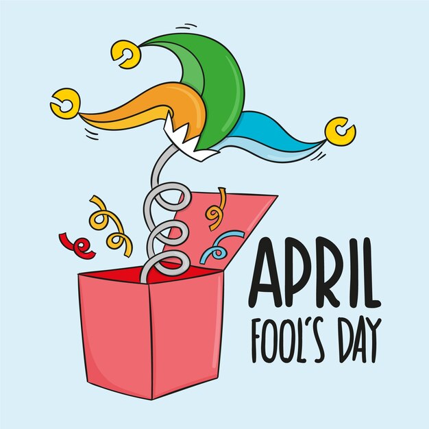 Hand-drawn april fools day event