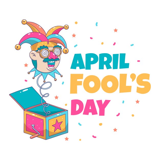 Free vector hand-drawn april fools day festive day