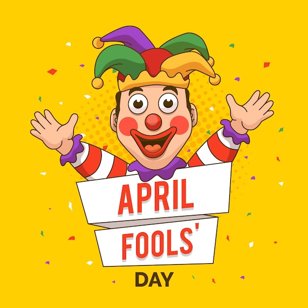 Free vector hand drawn april fools' day illustration