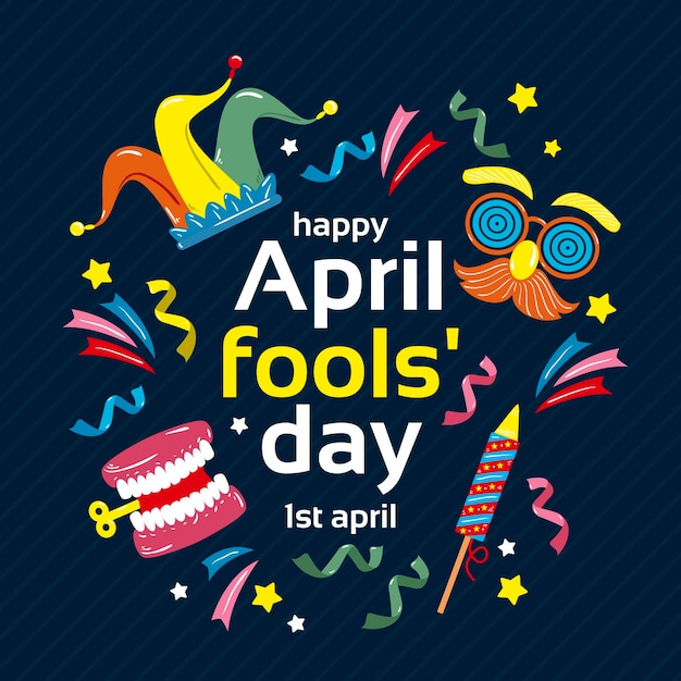 Free vector hand drawn april fools' day illustration