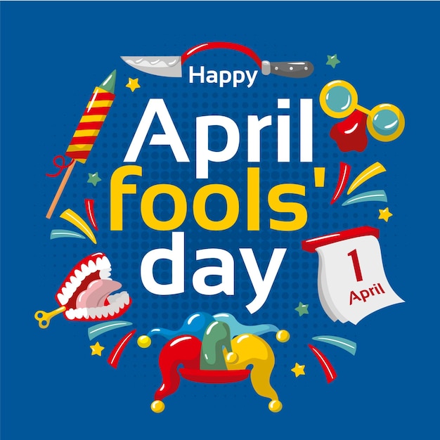 Free vector hand drawn april fools' day illustration