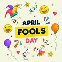 Free vector hand drawn april fools' day illustration