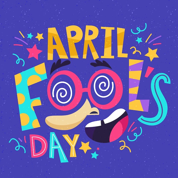 Free vector hand drawn april fools day