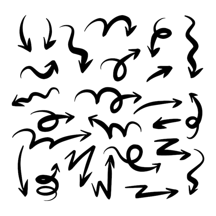 Free Vector hand drawn arrow collection