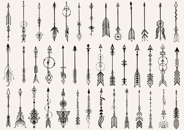 Free vector hand drawn arrow collection