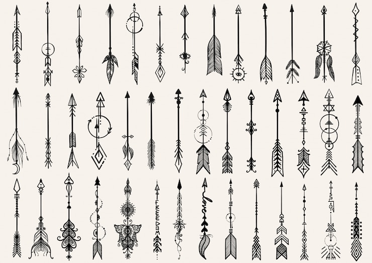 Free Vector hand drawn arrow collection