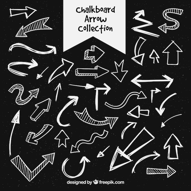 Free vector hand drawn arrow collection