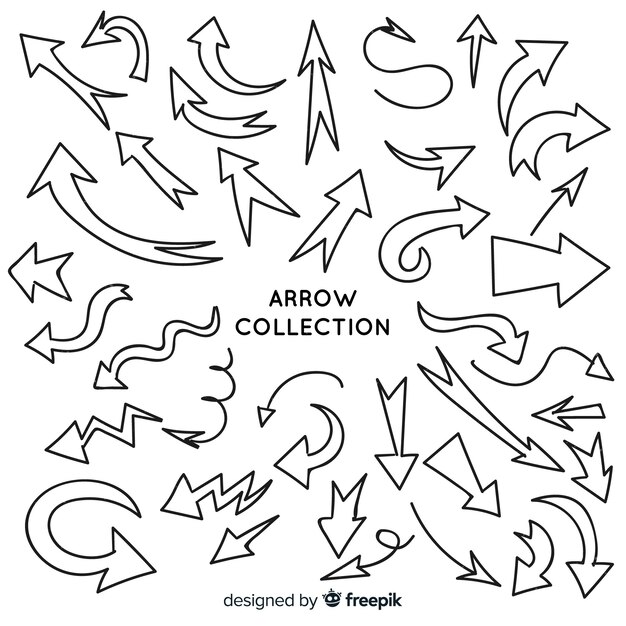Hand drawn arrow collection 