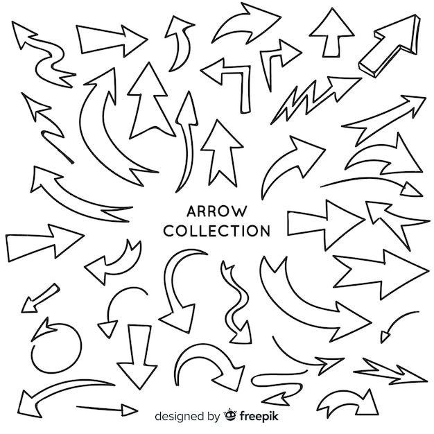 Hand drawn arrow collection