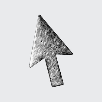 Hand-drawn arrow cursor illustration