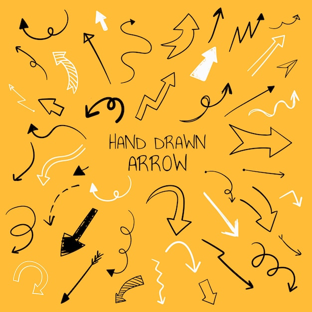 Hand drawn arrow illustration collection