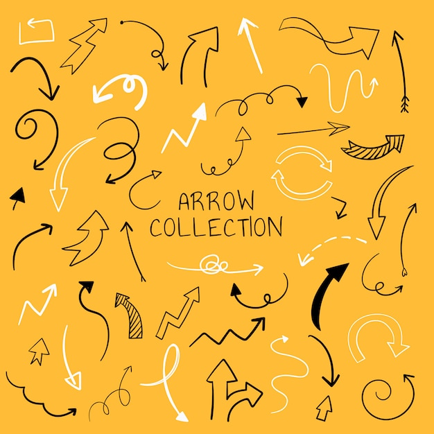 Hand drawn arrow illustration collection