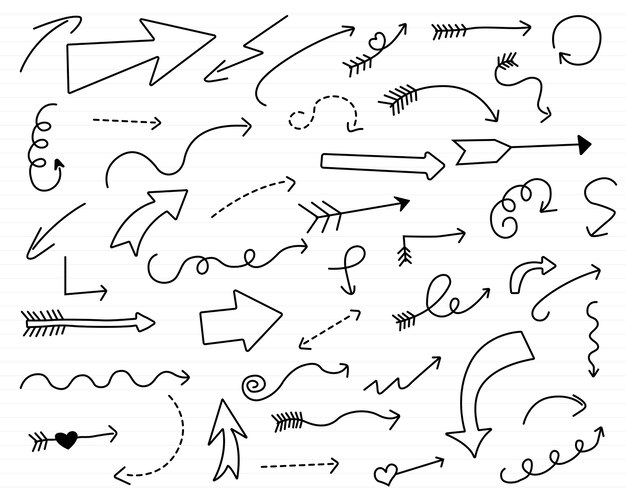 矢印のコレクションは イラストのイラスト 無料のベクター
